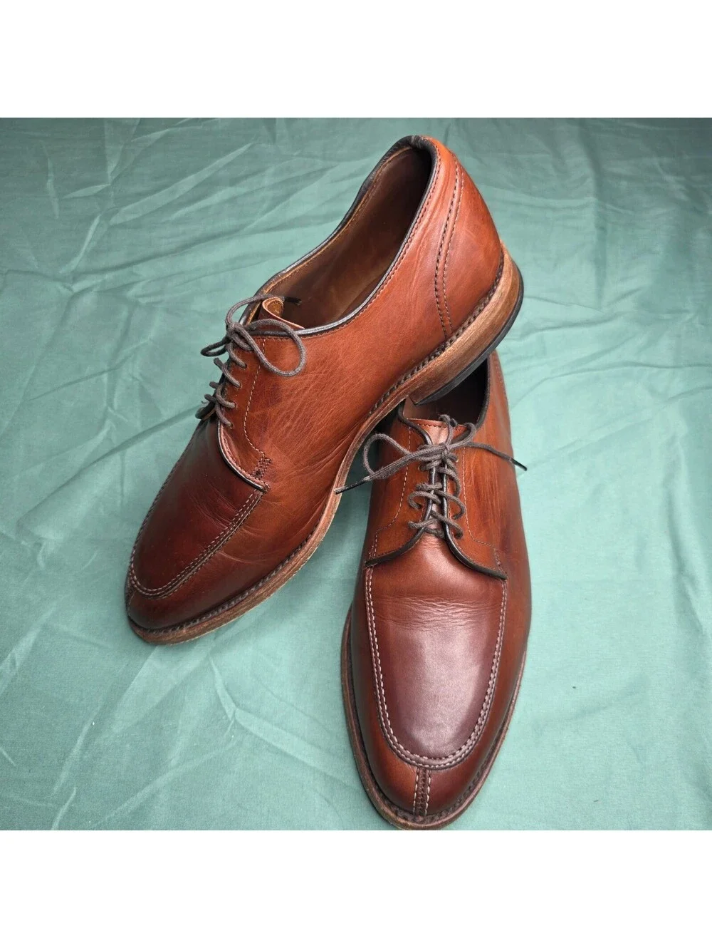 Allen Edmonds LaSalle Brown Leather Lace-Up Derby Round Toe Men's US Sz 8.4398